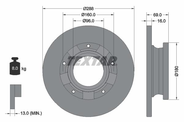 DISQUE DE FREIN TEXTAR 92316903_0