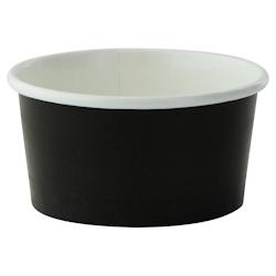 ECOLOMIQUE - 50 Pcs - Pot carton noir chaud et froid 100 ml Diam: 7,4 cm 7,4 x 6,1 x 3,8 cm - ECO210POC81N - noir en carton ECO210POC81N_0