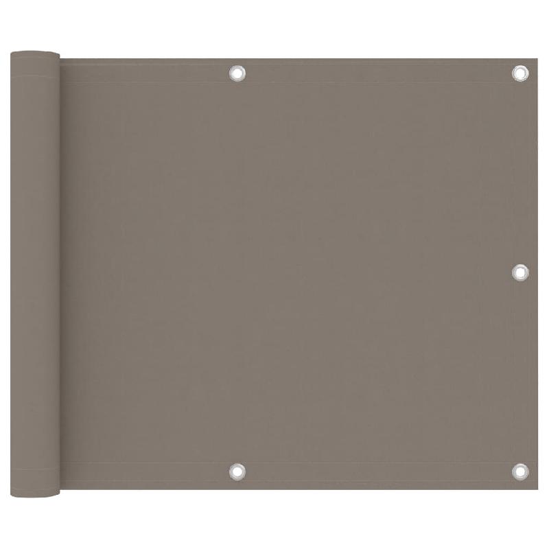 ÉCRAN DE BALCON BRISE PARE VUE PROTECTION CONFIDENTIALITÉ 75 X 400 CM TISSU OXFORD TAUPE 02_0010384_0