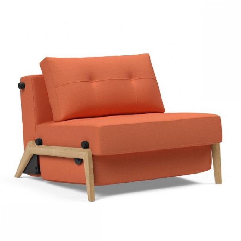 INNOVATION LIVING  FAUTEUIL DESIGN SOFABED CUBED 02 WOOD ARGUS RUST CONVERTIBLE LIT 200*90 CM_0
