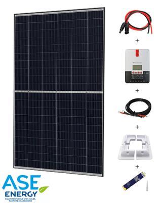 Kit solaire 300W 12-24V pour van, camping-car et bateau - panneau 340W monocristallin DMEGCSOLAR - régulateur MPPT 30A_0