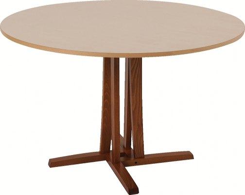 LA TABLE LIGNE JADE PIÈTEMENT CENTRAL DIAMÈTRE 120 CM MERIISIER_0