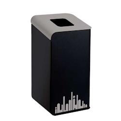 Medial International Rubik Evo Borne à déchets modulaire Acier Gris Poudré 80 lt - gris inox 789292_0