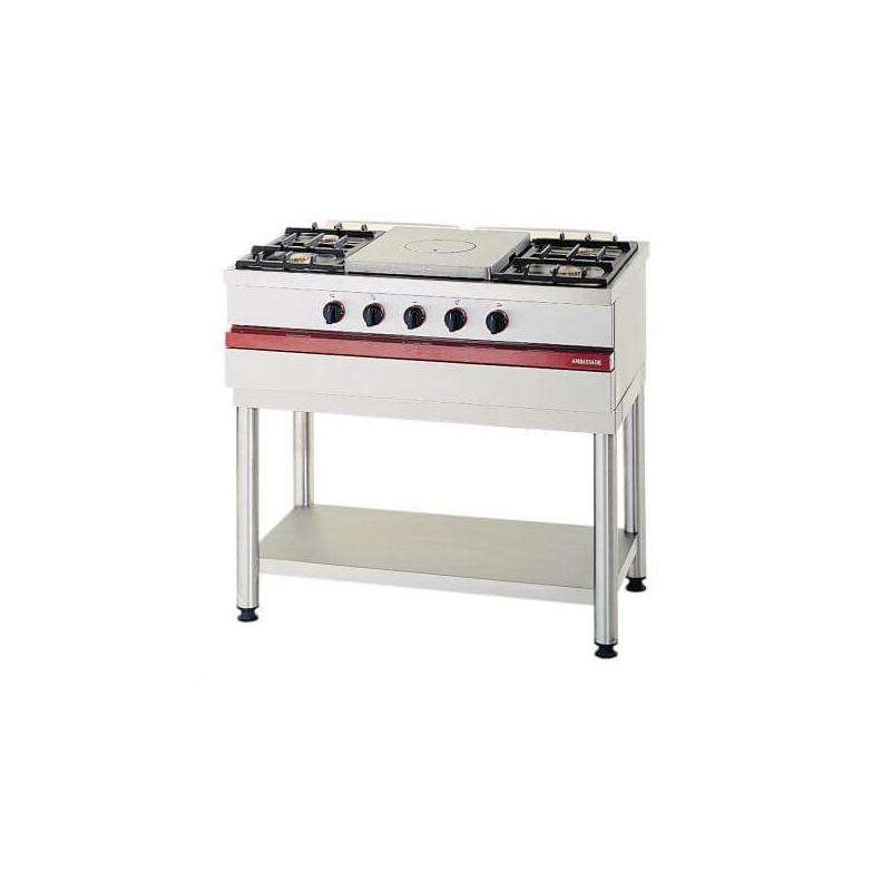 Module table gaz 4 feux vifs 1 plaque coup de feu - ambassade_0