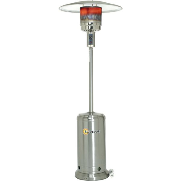 PARASOL CHAUFFANT MOBILE BRASILIA INOX AU GAZ PROPANE PUISSANCE RÉGLABLE DE 5 À 11 KW