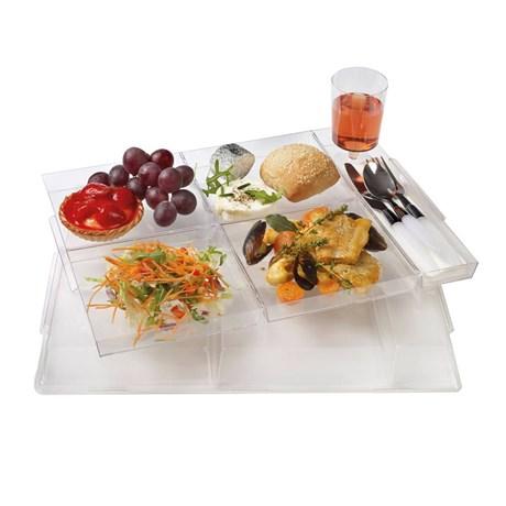 PLATEAU REPAS SOLIA FIVE ATLAS TRANSPARENT (VENDU PAR 25)