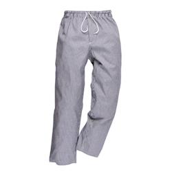 Portwest - Pantalon de cuisine BROMLEY Blanc / Bleu Taille XS - XS 5036108094745_0