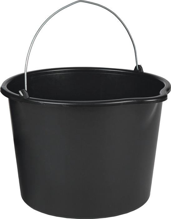 Seau de chantier 20 L avec manchon noir polyéthylène_0