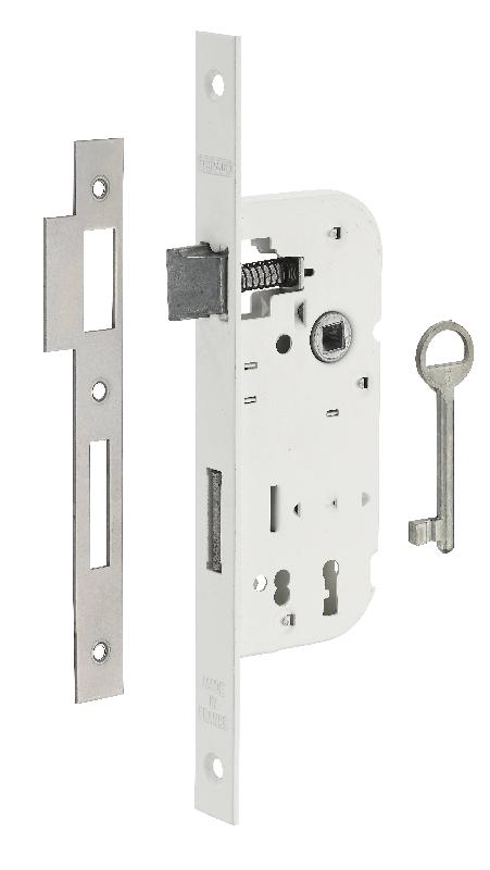 Serrure encastrable pour porte intérieure - 1 tour - 1 clé - THIRARD - acier embouti - finition époxy ou zinguée_0
