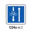 Panneau de signalisation d'indication - Type C24a ex.3 - Conditions particulières de circulation_0