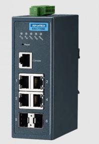 Switch ethernet industriel 4 ports 10/100Mbps + 2 SFP administrable - Rail Din - Référence: EKI-7706E-2F-AE - Advantech_0