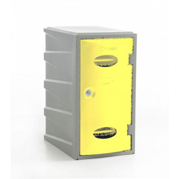 Vestiaire PE monobloc rigide et ultra résistant - H 600 mm - Couleur bleu - Monnayeur - Marque Rolléco_0