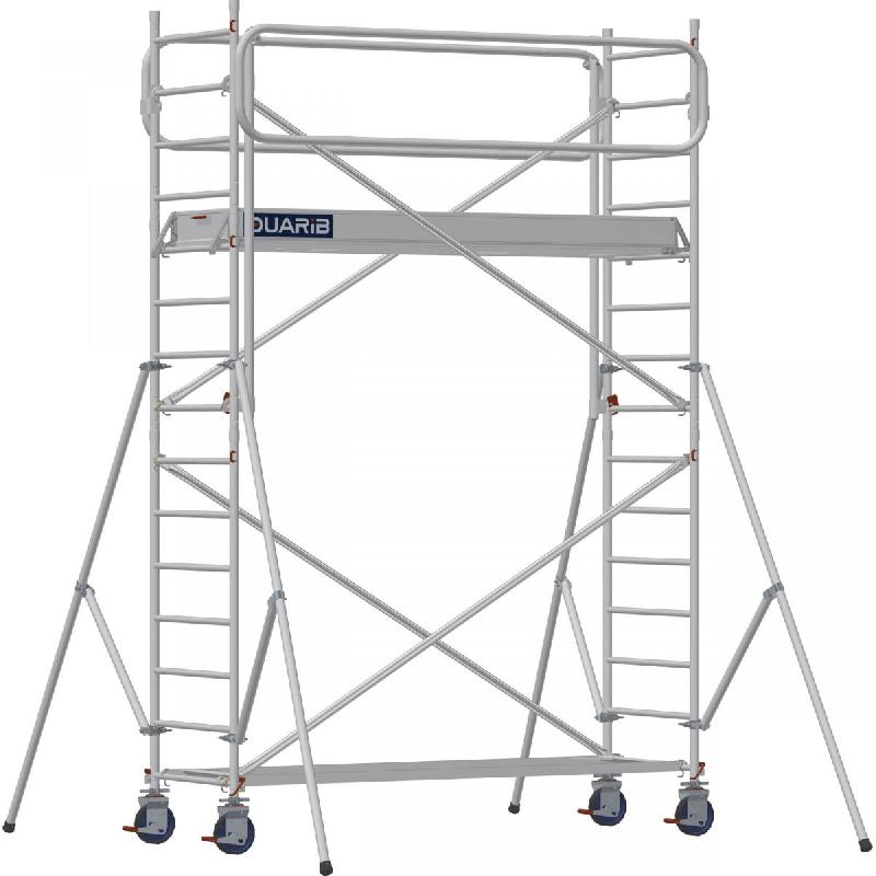 Échafaudage roulant aluminium DOCKER 85 version garde-corps EXMDS - Hauteur de travail : 4,90 m - DUARIB - 7125032_0