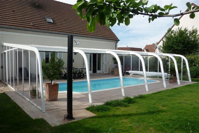 Abri piscine adossé / fixe / en aluminium / sans rail_0