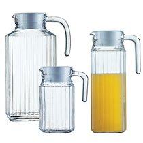 ARCOROC PICHET EN VERRE 'QUADRO', 1,1 L - LOT DE 3