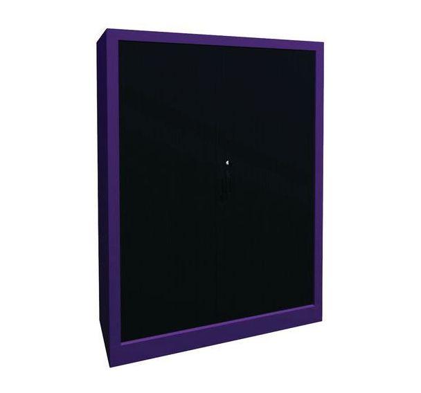 ARMOIRE À RIDEAUX LARGEUR 120 HAUTEUR 135 CM LILAS-ANTHRACITE - MANUTAN COLLECTIVITÉS