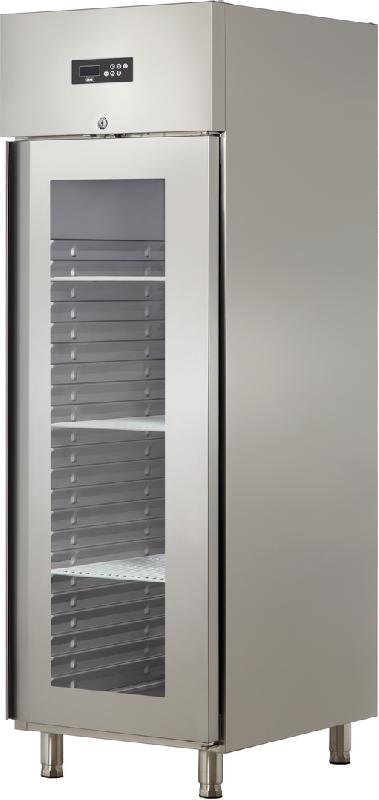 Armoire réfrigérée inox 1 porte vitrée 610L positive - OZ700PVP - température -2/+8°C - éclairage LED_0