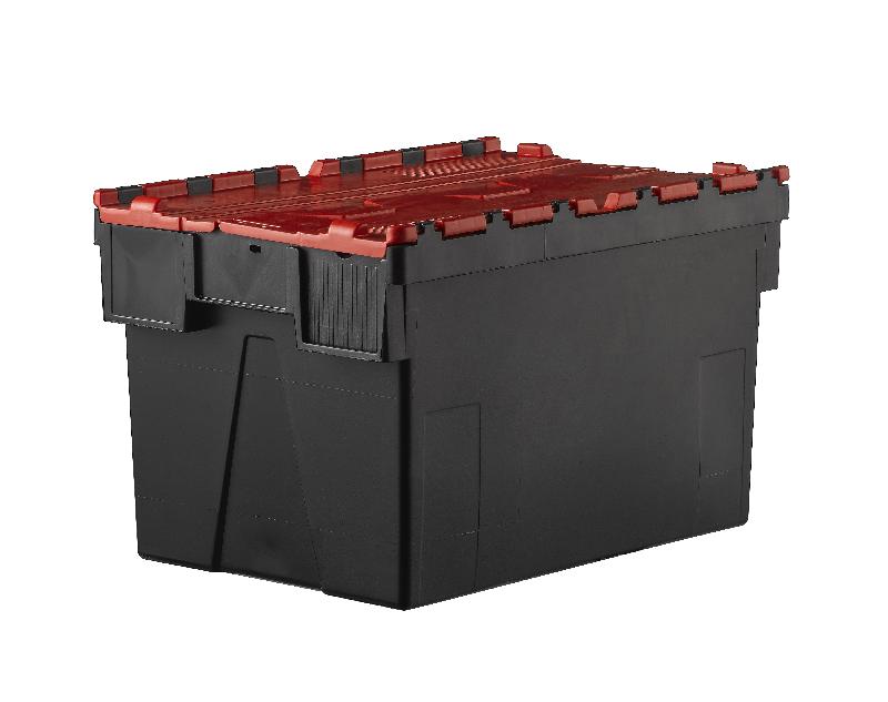 Bac navette 52 litres 600x400 couvercle rouge h.310 mm_0