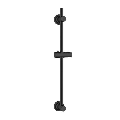 BARRE DE DOUCHE INOX - 70 CM - NOIR - SANS PERÇAGE WENKO