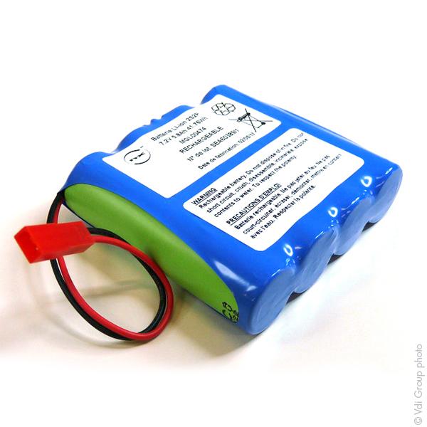 BATTERIE LI-ION 4X 18650 2S2P ST1 7.2V 5.8AH JST_0