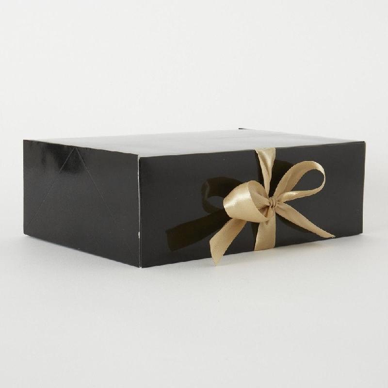 Boite cadeau avec ruban 30x20x10cm noire - par 10_0