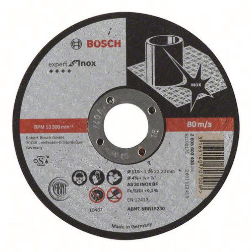 BOSCH 25 DISQUES À TRONÇONNER EXPERT FOR INOX