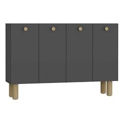 Buffet 4 portes en aggloméré Ilay Bohem Hanah Home - gris 8684284020422_0