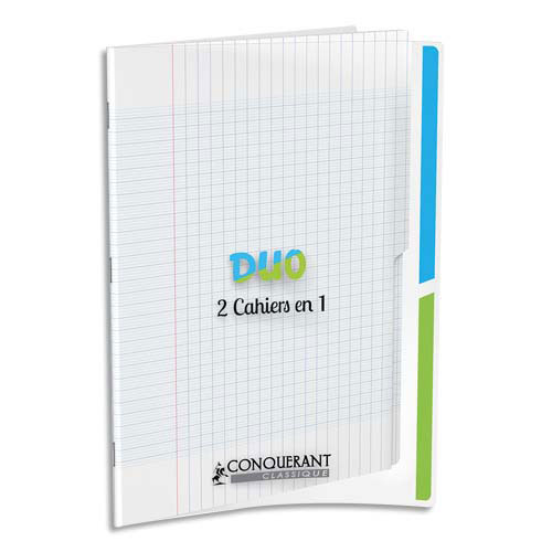 CAHIER OXFORD OFFICE C9 - 24X32 - 96 PAGES - 90G - SEYES - COUVERTURE POLYPRO INCOLORE 2EN1