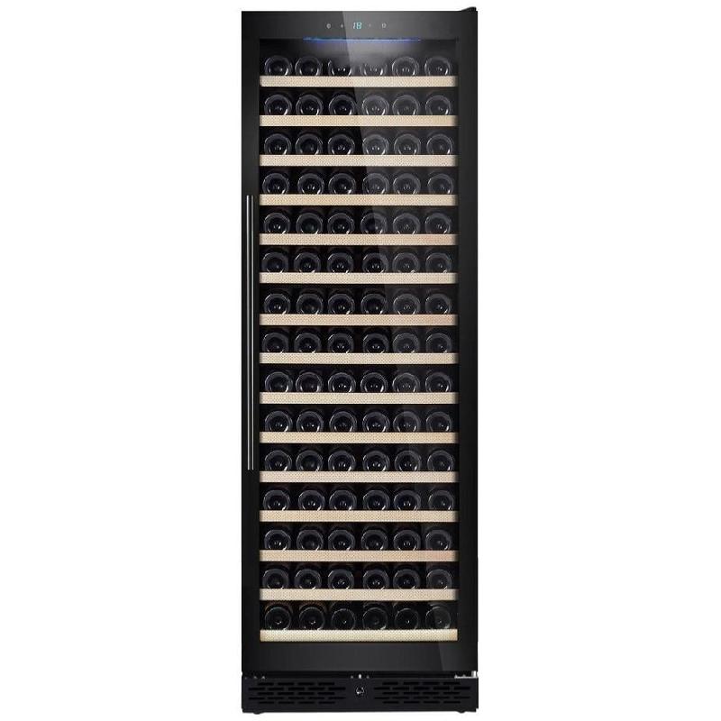 Cave à vin professionnelle vitrée Noire - 171 bouteilles | GGM - WKM450S-1N_0