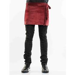 CHAUD DEVANT Tablier Chef Rouge Velvet W80-L45 - Taille unique rouge textile 85699_0