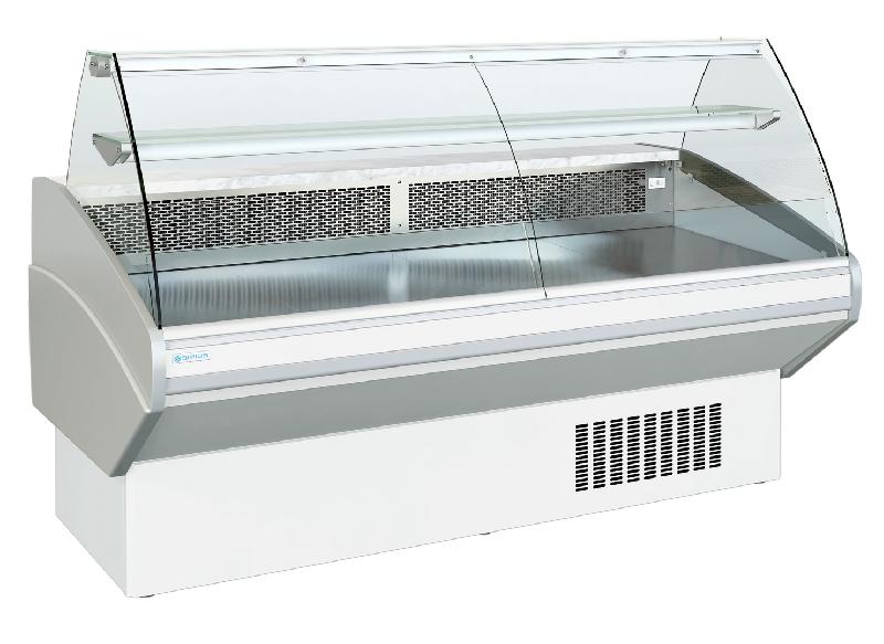 Comptoir réfrigéré avec vitrage bombé - froid statique - 4 portes - 2920x1054x1270 - OM300VB_0