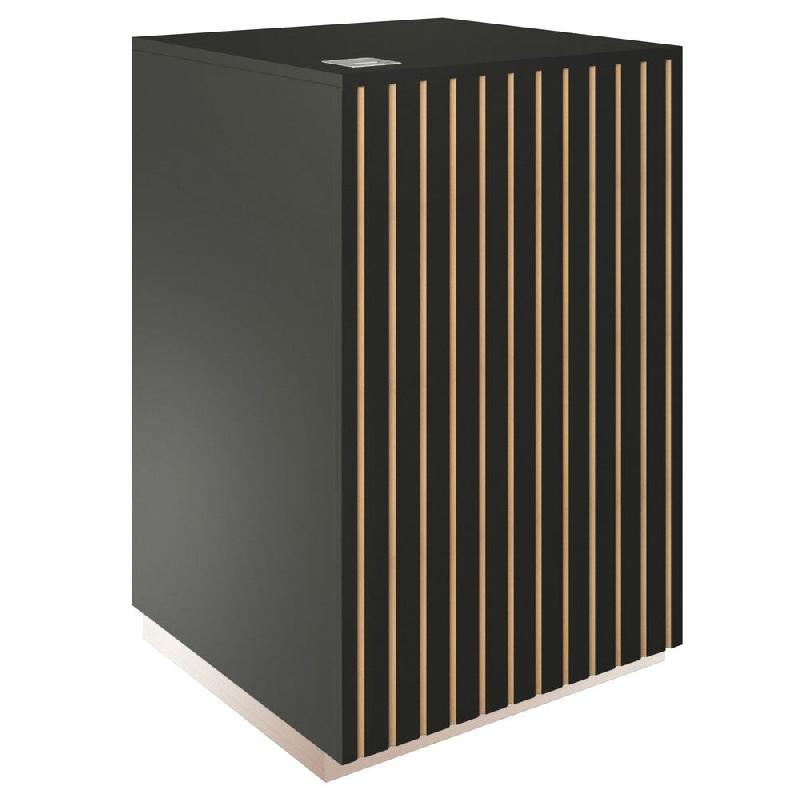Comptoir Vertigo T03 MDF naturel et noir avec tiroir 60x60x93cm_0