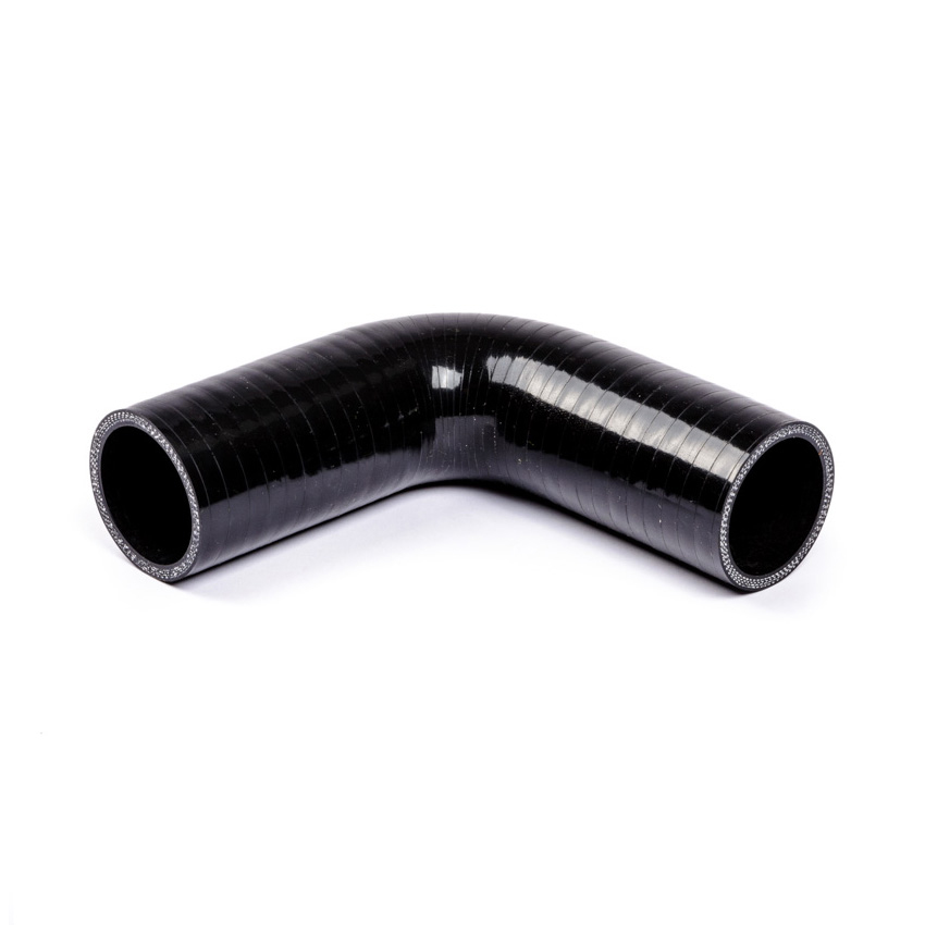 COUDE SILICONE NOIR 90 DEGRÉS DN=8MM L=150MM