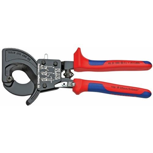 COUPE-CÂBLES À CLIQUET - 250MM KNIPEX