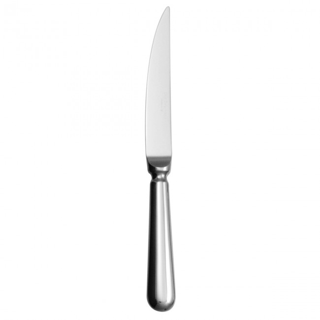 COUTEAU À STEAK MONOCOQUE, MANCHE ORFÈVRE, LAME SCIE EN INOX 18/10 DE 3,5MM FINITION MIROIR - LOT DE 6 - GUY DEGRENNE - BLOIS BEAU MANOIR