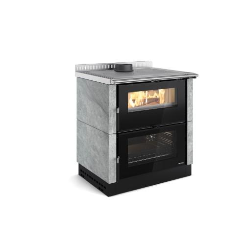 CUISINIÈRE À BOIS - PIERRE NATURELLE GRISE - VERONA XXL PETRA - 7,0 KW LA NORDICA EXTRAFLAME