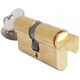 CYLINDRE 30X30 1 COTE CLÉ+1 COTE TRIANGLE POMPIER T14 LAITON POLI