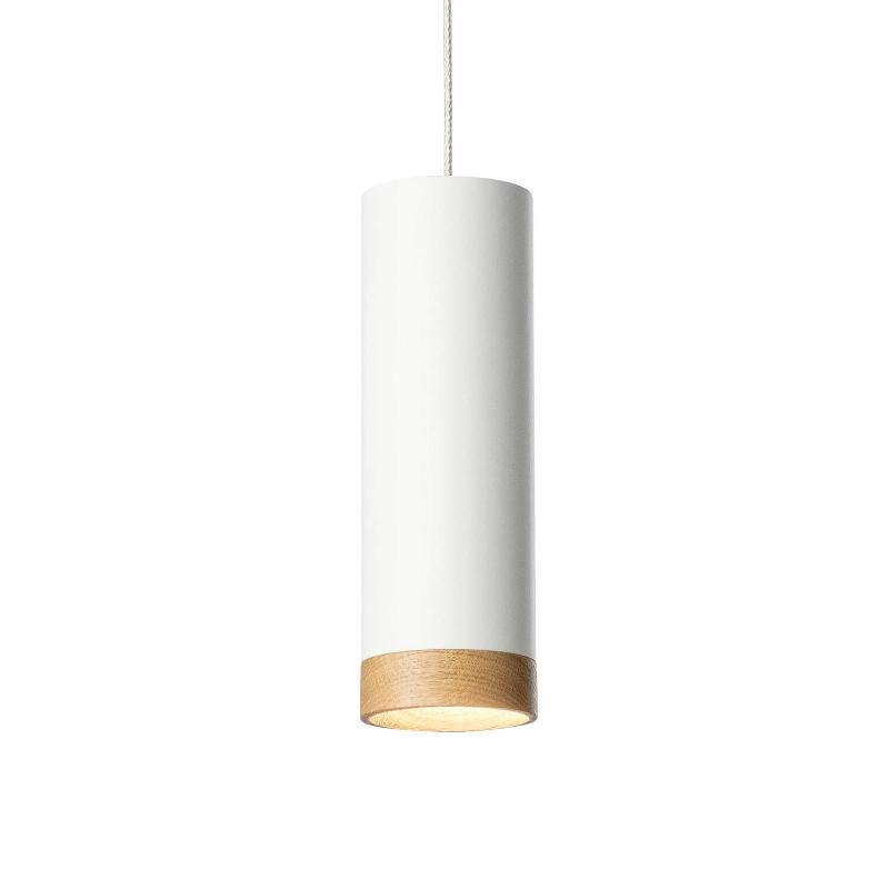 DOMUS SUSPENSION LED PHEB, BLANC/CHÊNE