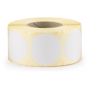 ÉTIQUETTE PAPIER BLANC MAT POUR IMPRIMANTE JET D'ENCRE COULEUR DIAMÈTRE 40 MM