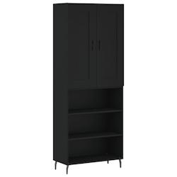 HELLOSHOP26 - Buffet bahut commode armoire meuble de rangement organisateur cuisine salle de séjour salon haut 69,5 x 34 x 180 cm bois d'ingénierie_0
