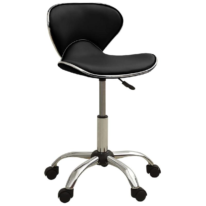Helloshop26 - Chaise fauteuil siège de bureau informatique étude similicuir noir 02_0024041 - noir acier 3000214654355_0