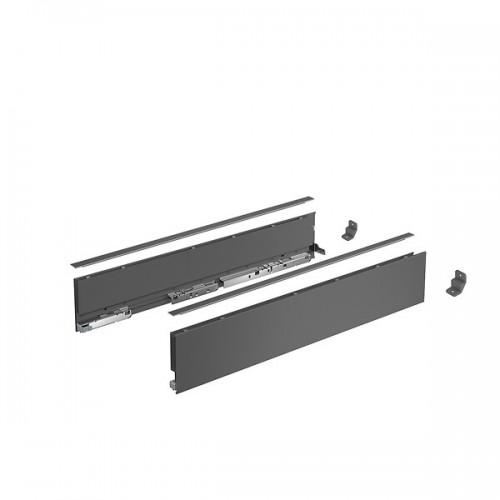 KIT PROFILS CÔTÉS AVANTECH YOU TIROIR SIMPLE HAUTEUR 101MM -ANTHRACITE -L450 HETTICH