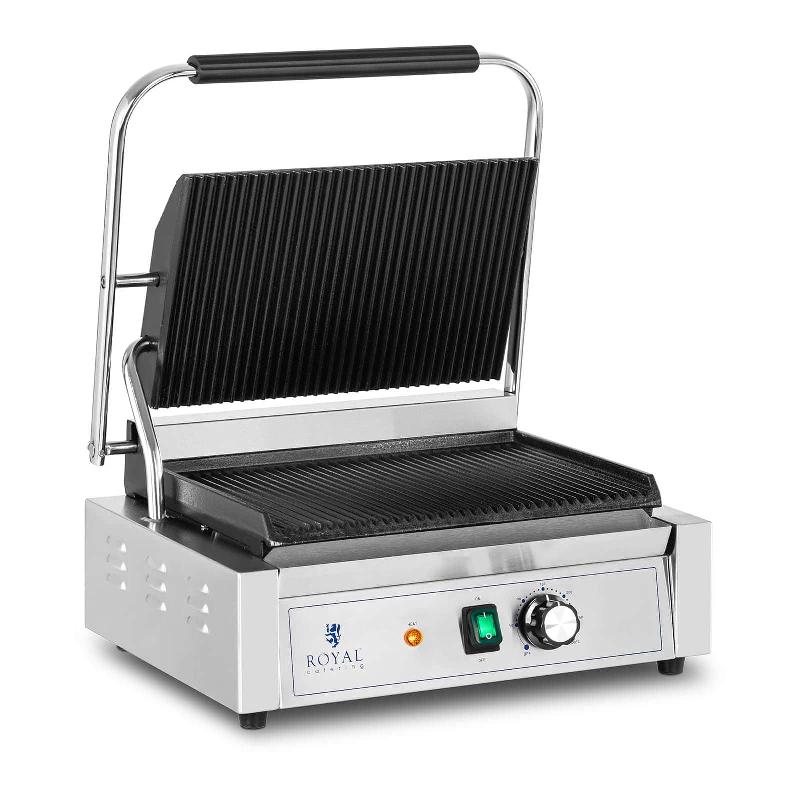 MACHINE À PANINI GRILL APPAREIL TOASTER CROQUE-MONSIEUR PROFESSIONNEL PROFESSIONNELLE 2 200 WATTS 50 - 300 °C ACIER INOXYDABLE 14_0004007_0