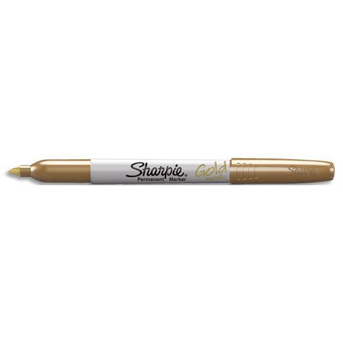 MARQUEUR PERMANENT SHARPIE FINE - POINTE FINE - COLORS METALLIQUE : OR