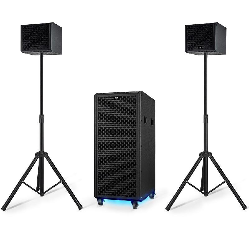Pack Sonorisation complet BM SONIC BMS-PRO1208-DJ 2000W SUB AMPLIFIE 700W RMS +2x SAT 150W, 2x Bluetooth, 2x USB, Optique AUX FM - 3666630011907_0