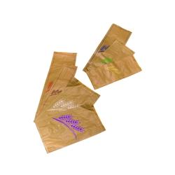 Packnwood FHC - 1 000Pcs - Sac à pain papier kraft brun décor violet 240x110x490mm - recyclable et adapté congélateur/micro-ondes_0