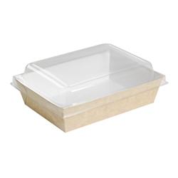Packnwood FHC - 200Pcs - Panier à salade carton kraft brun laminé interieur blanc - 220x170x40mm 850ml - marron en carton 210PAN850_0