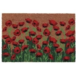 Paillasson en coco et PVC 60 x 40 cm Coquelicots Esschert Design - multicolore 8714982214738_0