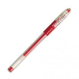 PILOT STYLO À BILLE POINTE FINE ENCRE GEL ROUGE CORPS PLASTIQUE AVEC GRIP CAOUTCHOUC ET CAPUCHON G1 GRIP