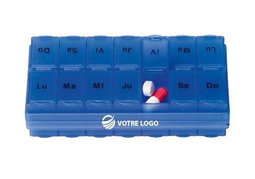 Pilulier translucide mensuel - 28 compartiments - Organisation sur 4 semaines_0
